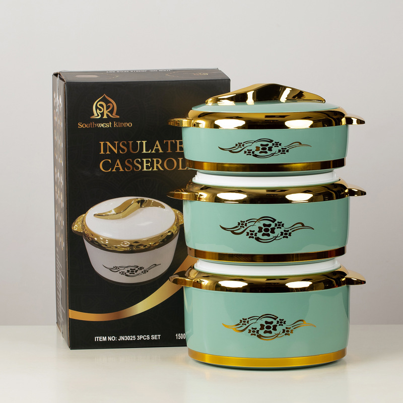 3-Piece Insulated Food Container Set (1.5L, 2L, 2.5L) - Ideal for Ramadan Celebrations, Weddings, Family Gatherings & More - Image 2