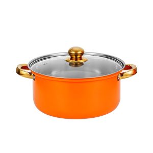 12 - piece wine - red non - stick stainless - steel soup pot set, induction - friendly for kitchen use.