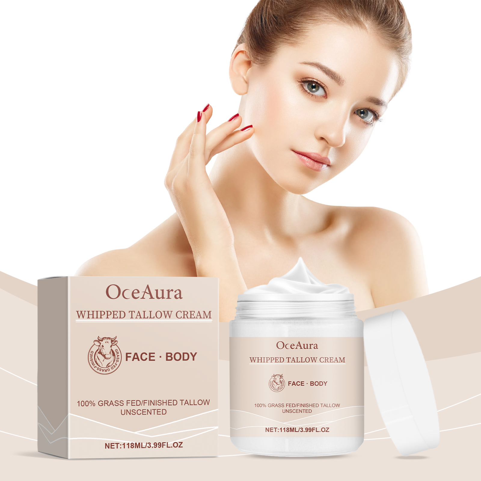 OceAura Tallow Cream Hydrating Repair Dull And Moisturizing Skin Moisturizing Face Cream - Image 2